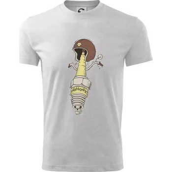 Motorcycles svíčka - Tričko dětské bavlněné - 98 cm / 2 roky ( Světlešedý Melír )