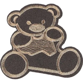 Nášivka Nažehlovačka medvídek, barva 4 šedohnědá