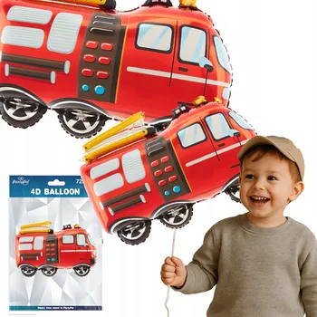 Balónek Fóliový balónek S POTISKEM pro heliový hasičský vůz HASIČ 68x5 9 CM pro děti