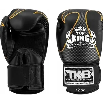 Boxerské rukavice Boxerské rukavice Top King TKBGEM-01A-BK-SV-12 12 oz