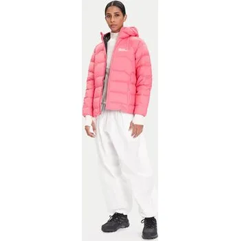 Dámská větrovka Jack Wolfskin Vatovaná bunda Ather Down A60330 Růžová Regular Fit XS