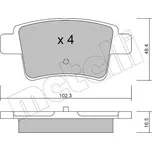 Sada brzdových destiček, kotoučová brzda METELLI 22-0801-0