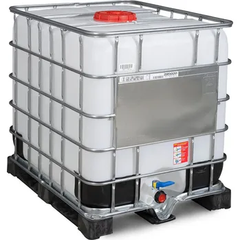 IBC kontejner IBC Recobulk na nebezpečné látky, PE paleta, 1000 litrů, plnící otvor DN 225, vypouštěcí otvor DN 50