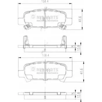 Brzdová destička Nipparts J3617002 Sada brzdových destiček, kotoučové brzdy