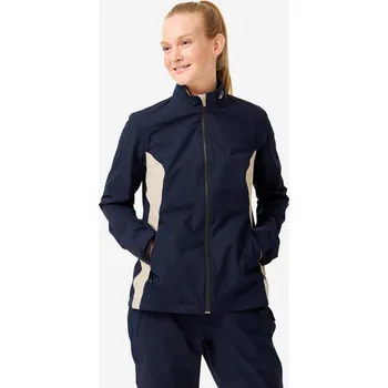INESIS Dámská golfová nepromokavá bunda do deště RW500 2XL BÉŽOVÁ|MODRÁ