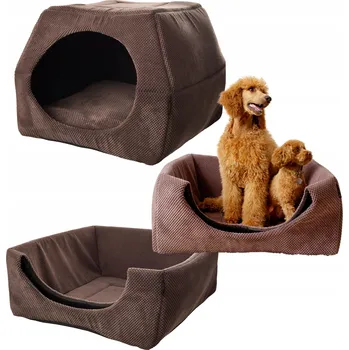 Pelíšek pro psa Pelíšek pro psa kočku 2v1 XL House 70x70cm Potah