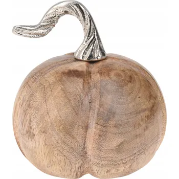 Obraz Dekorace ve tvaru dýně z mangového dřeva 11 cm