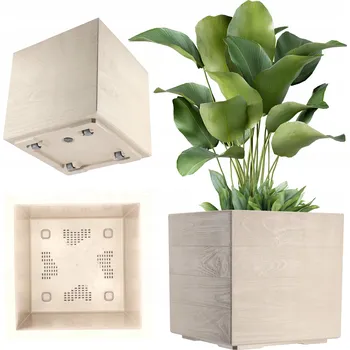 Květináč plast béžový Kadax 40 cm x 40 cm x 39 cm