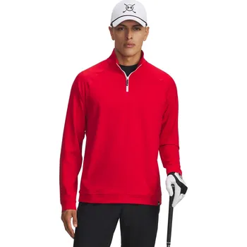 Pánské tričko Pánské funkční tričko s dlouhým rukávem Under Armour Under Armour MIDLAYER QZ LB červené 1383254-600 - L | UK 12 | US 13