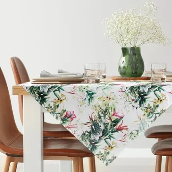 ubrus ArtFir Zahradní ubrus GARDEN 31D | bílá/zelená 85 x 85 cm