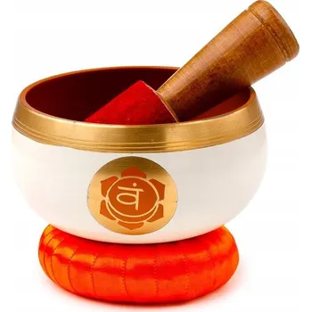 Dekorativní tibetská mísa - 13 cm Oranžová čakra