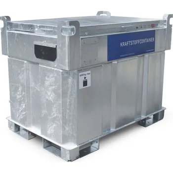 Palivová nádrž Mobilní čerpací nádrž na naftu KI-D, dvouplášťová, objem 450 litrů, čerpadlo 12/24 V a příslušenství