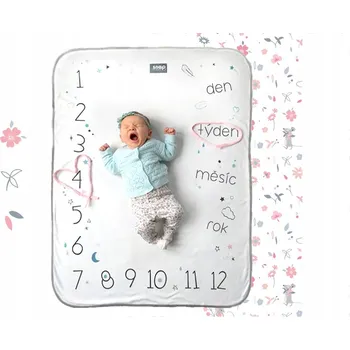 Dětská deka Dětská deka Snap The Moment 100 x 80 cm bílá