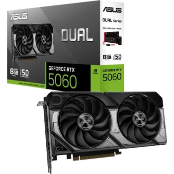 Grafická karta ASUS VGA NVIDIA GeForce RTX 5060 DUAL 8GB, 8GB GDDR7, 3xDP, 1xHDMI