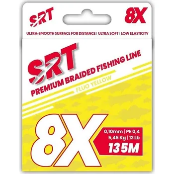 Splétaná Šňůra Sert 8X SRT Fluo Yellow 135m 0,18mm/11,36kg
