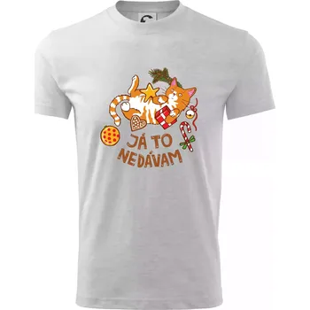 Ja to nedávam - Vanoční shon (Pecka design) - Tričko dětské bavlněné - 98 cm / 2 roky ( Světlešedý Melír )