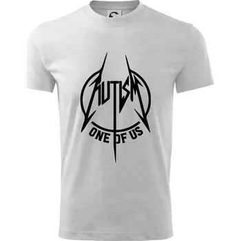 Chlapecké tričko Autism one of us - Tričko dětské bavlněné - 98 cm / 2 roky ( Světlešedý Melír )