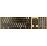 GENIUS Klávesnice Slimstar 7250BT, membránová, bezdrátová, béžová-černá