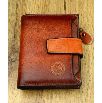 Peněženka Groshe peněženka z pravé kůže hnědá muž