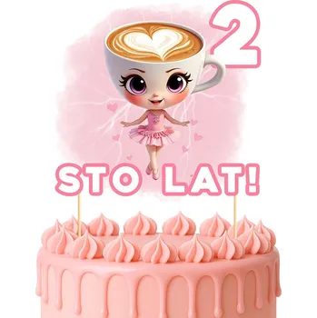 Obraz TOPER NA DORT TOPPER BALLERINA CAPPUCCINA BRAIN ROČEK NAROZENINOVÁ DEKORACE