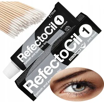 Barva na řasy a obočí Refectocil ČERNÁ HENNA na Řasy a Obočí Gelová + TYČINKY