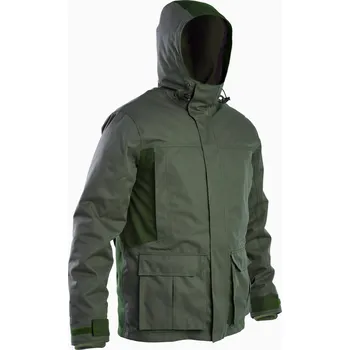 Ochranné vybavení na lov a střelbu SOLOGNAC Lovecká bunda nepromokavá hřejivá 500 XL KAŠTANOVÁ|ZELENÁ