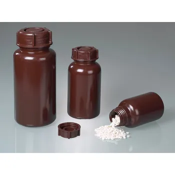 Krycí sklíčko k mikroskopu Lahev se širokým hrdlem z LDPE, hnědá, např. pro kapaliny citlivé na světlo, 250 ml, BJ = 72 kusů