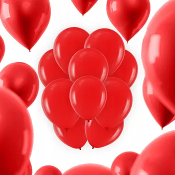 Balónek LATEXOVÉ BALÓNKY ČERVENÉ KLASICKÉ 30CM DEKORACE NA NAROZENINY 10 KS