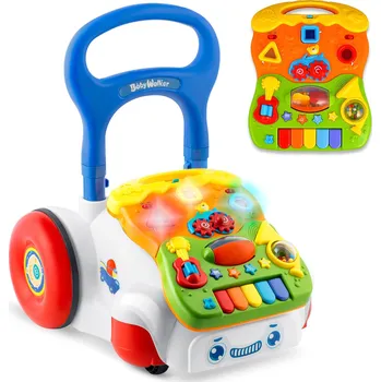 Dětské chodítko Výukové chodítko s hudbou 2v1 RK-744 Ricokids bílé