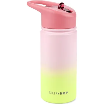 Láhev SKIPHOP Láhev s brčkem nerezová Wander 450 ml Skip Hop Ombré pink