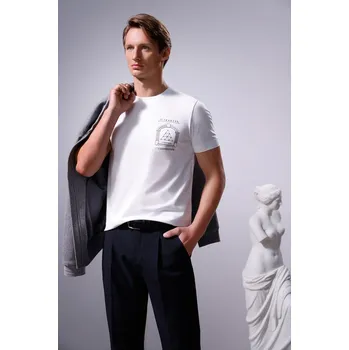 Pánské tričko Bavlněné tričko Medicine pánské, bílá barva, s potiskem RW25-TSM360 00X, vel. L