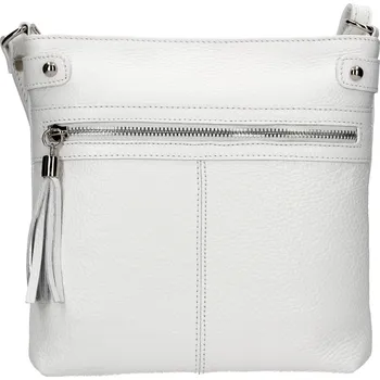 Dámská kožená crossbody kabelka Italia Laura - bílá