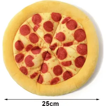 Hračka pro psa Plyšové hračky - jídlo pro pejsky (donut, pizza, latté) šustící Varianta: Pizza