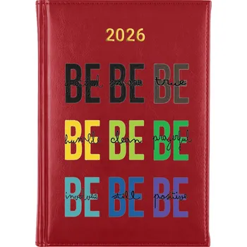 Diář Knižní kalendář 2026 A5 červený