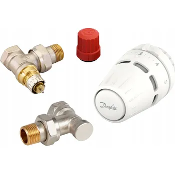 Hlavice pro radiátor ÚHLOVÁ TERMOSTATICKÁ SADA 1/2'' VENTILY + HLAVICE