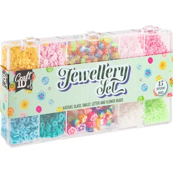kreativní sada Grafix Jewellery set - sada barevných korálků, 15 druhů