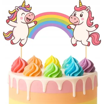 Obraz TOPER NA DORT TOPPER JEDNOROŽEC JEDNOROŽCI STO LET NAROZENINOVÁ DEKORACE