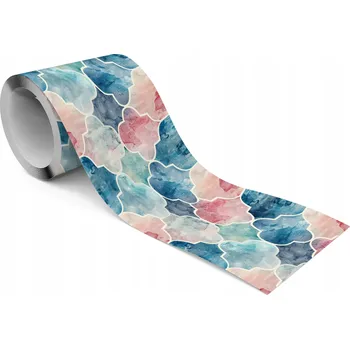 Fototapeta Samolepicí Dekorativní Bordura Pastelové Ornamenty Akvarely Abstrakce