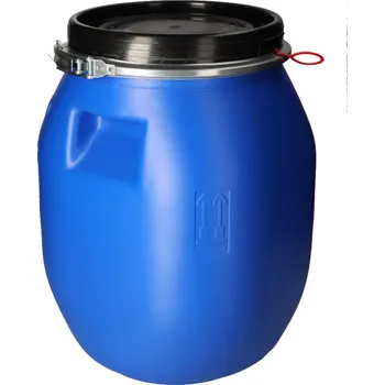 Sud Plastový sud s víkem, kvadratický, modrý, 30 litrů