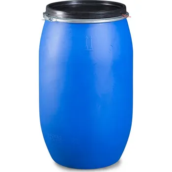 Plastový sud s víkem, objem 220 litrů