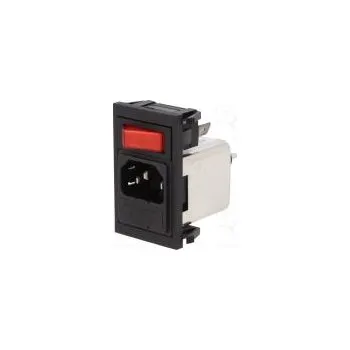 Elektrická zásuvka Konektor napájecí AC zásuvka vidlice 10A 250VAC IEC 60320