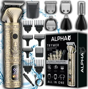 Strojek na vlasy Stříhací Strojek Na Vlasy, vousy 7v1 - zastřihovač nosu + Holicí Strojek Alpha