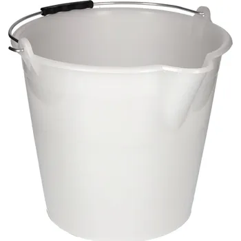 kbelík Průmyslový kbelík z polyethylenu, objem 17 litrů, bílý, BJ = 10 kusů