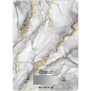 Kuchyňská váha Kuchyňská váha Mramor Bílá Skleněná Elektronická 10kg Baterie AAA + SADA