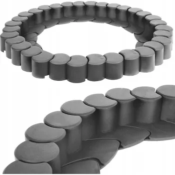 Zahradní obrubník Plast Zahradní lem 410 cm x 7 cm šedý