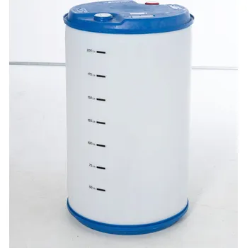 Plastový sud se zátkou a stupnicí, objem 220 litrů, šroubení zátky 2'' hrubé a 2'' TriSure