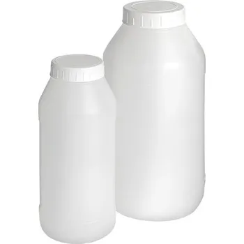 Lahev se širokým hrdlem z HDPE, vnitřní těsnění, se šroubovacím víkem, 1300 ml, BJ = 12 ks