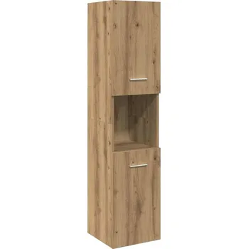 Koupelnový nábytek Závěsná koupelnová skříňka, dub artisan, 30x30x130 cm