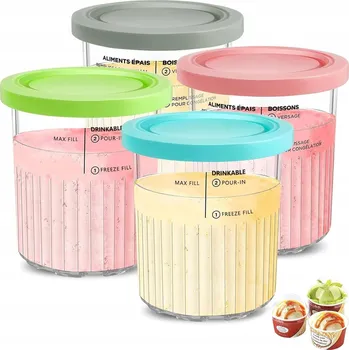 Sklenice PIVNÍ SKLENICE NA ZMRZLINU NINJA CREAMI DELUXE – 4 KUSY, NC500 NC501 PIVNÍ SKLENICE NA ZMRZLINU