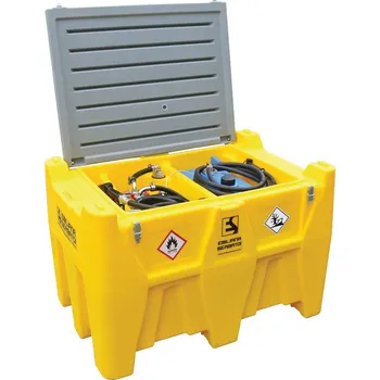 Palivová nádrž Mobilní čerpací zařízení na naftu/AdBlue, 400+50 litrů, s čerpadlem 12 V, s víkem